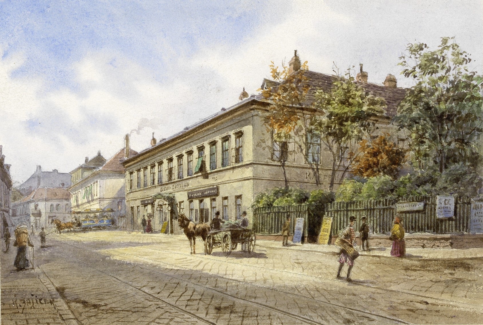 Aquarell von Karl Wenzel Zajicek um 1880[5]