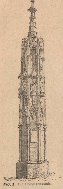 Die Colomansäule vor ihrem Abriss [2]