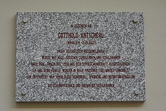 Gedenktafel Gotthold Antscherl