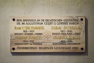 Gedenktafel kroatische Geistliche