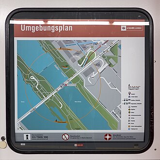 Umgebungsplan Donauinsel / Reichsbrücke