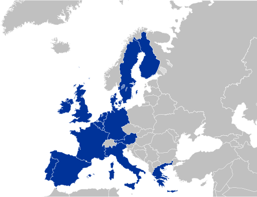 1995-Erweiterung – Österreich, Schweden und Finnland treten der EU bei.