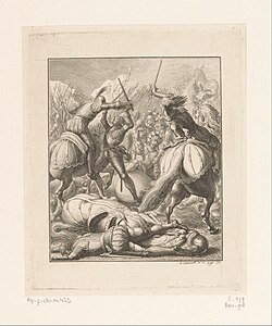 Rudolf I verslaat Ottokar II in Wenen, RP-P-OB-14.425.jpg